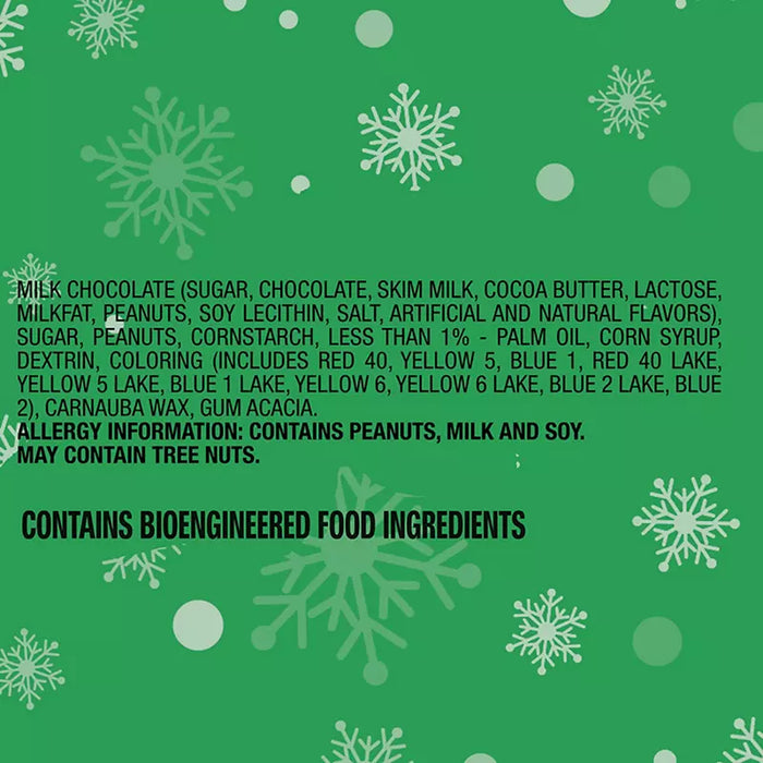 M&M's Holiday Mix Candy Bulk Jar, Peanut Chocolate Candy, 62 oz.