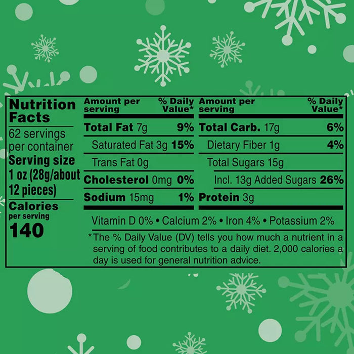 M&M's Holiday Mix Candy Bulk Jar, Peanut Chocolate Candy, 62 oz.