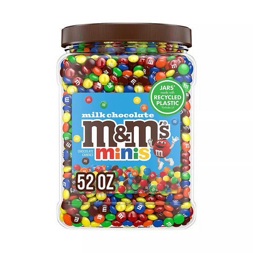 M&M'S Minis Milk Chocolate Christmas Candy, Bulk Candy Jar, 52 oz.