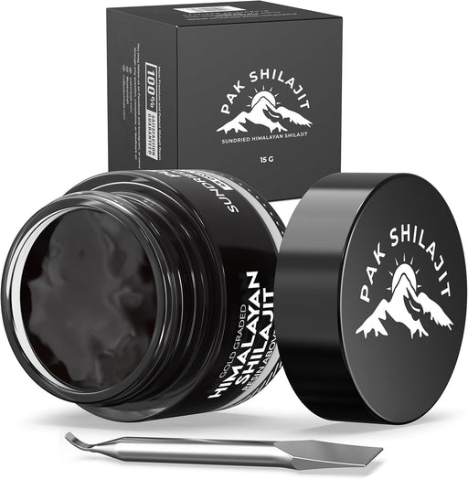 Gold Graded Himalayan Shilajit Resin (15g) – Purified Organic, Rich in Fulvic & Humic Acids, Sourced from 17,000+ FT Altitude