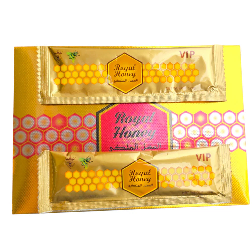 Royal Honey VIP-Halal – 12 Sachets x 20g | Premium Natural Energy Booster for Men