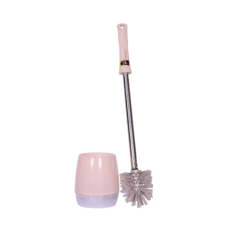 Heavy-Duty Toilet Brush with Long Handle - Manual Bathroom, Kitchen, Car Cleaner - Deep Groove Cleaning Head