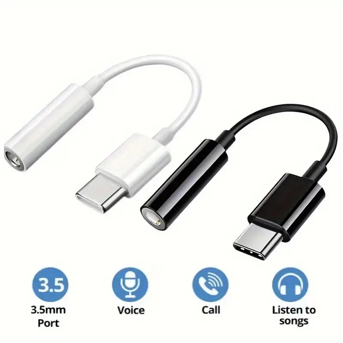USB-C Type C to 3.5mm AUX Headphone Jack Adapter For iPhone 15/Android Phone