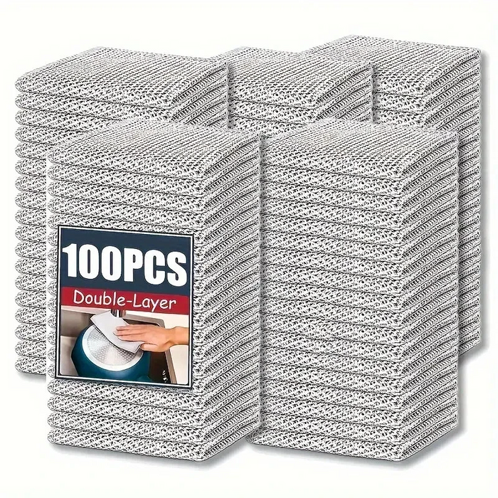 10pcs Non Scratch Wire Dishcloth Multipurpose Dishwashing Rag