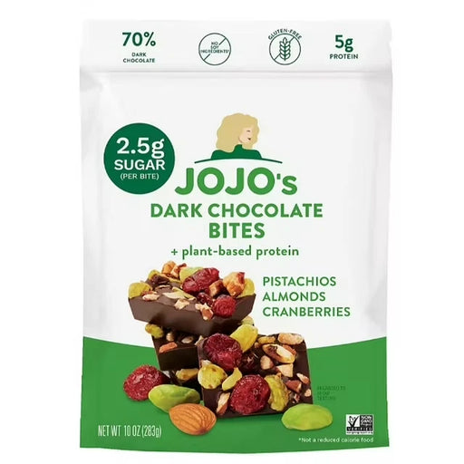 JOJO's Original Pistachio Almond Cranberry Dark Chocolate bites ,10oz